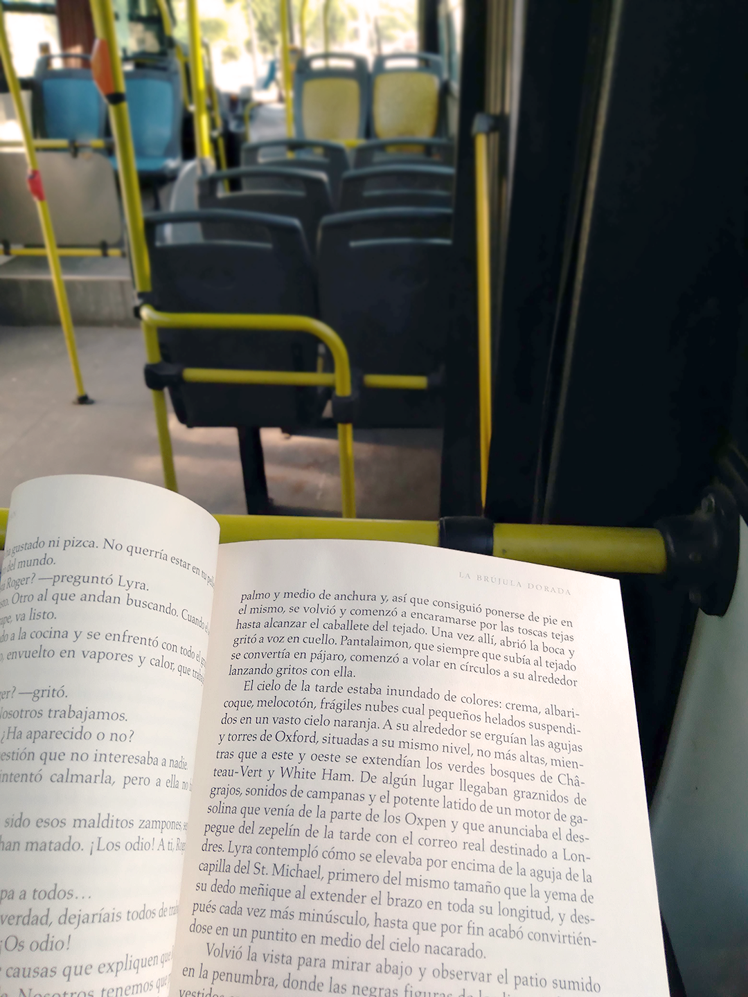 leer en lugares inusuales - leer en el transporte publico